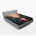 thumbnail image 1 of Ambesonne City Fitted Sheet, Amsterdam Vintage Bridge, Full Size, Pink Grey, 1 of 2