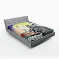 thumbnail image 1 of Ambesonne City Fitted Sheet, Musical Notes Cat, Queen Size, Multicolor, 1 of 2