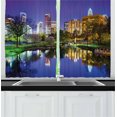 thumbnail image 1 of Ambesonne City Kitchen Curtains, North Carolina America, 55"x39", Multicolor, 1 of 2