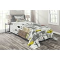 thumbnail image 1 of Ambesonne City Love Quilted Coverlet 2 Pcs, Busy City Traffic Jam, Twin Size, Multicolor, 1 of 4