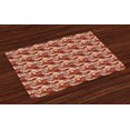 thumbnail image 1 of Ambesonne City Place Mats Set of 4, Tile Roof Pattern Urban, Standard Size, Multicolor, 1 of 4