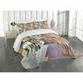 thumbnail image 1 of Ambesonne City Quilted Bedspread Set 3 Pcs, Alba Town Italy Street, King Size, Multicolor, 1 of 5