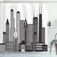 thumbnail image 1 of Ambesonne City Shower Curtain, Chicago USA Skyline Panorama, 69"Wx75"L, Charcoal Grey and White, 1 of 1