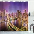 thumbnail image 1 of Ambesonne City Shower Curtain, Shot of Florida Miami Downtown, 69"Wx70"L, Multicolor, 1 of 3