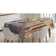 thumbnail image 1 of Ambesonne City Tablecloth Rectangular Table Cover, Alba Town Italy Street, 52"x70", Multicolor, 1 of 3