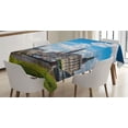thumbnail image 1 of Ambesonne City Tablecloth Rectangular Table Cover, European Town, 60"x90", Grey Blue, 1 of 3