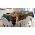 thumbnail image 1 of Ambesonne City Tablecloth Rectangular Table Cover, New York at Night Bridge, 52"x70", Multicolor, 1 of 4