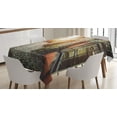 thumbnail image 1 of Ambesonne City Tablecloth Rectangular Table Cover, Scenes from Europe Vintage, 60"x84", Brown Pale Orange, 1 of 4
