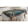 thumbnail image 1 of Ambesonne City Tablecloth Rectangular Table Cover, Street Paris Cafe Eating, 52"x70", Multicolor, 1 of 4
