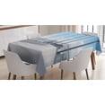 thumbnail image 1 of Ambesonne Cityscape Tablecloth Rectangular Table Cover, Office with Sunny Sky, 52"x70", Sky Blue Grey and White, 1 of 3