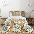 thumbnail image 1 of Ambesonne Classic Quilted Bedspread Set 2 Pcs, Geometric Forms, Twin Size, Mustard Beige, 1 of 5