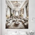 thumbnail image 1 of Ambesonne Classic Tapestry Twin Size, Majestic Room in Muted Tone, 68"x88", Coconut and Off White, 1 of 2