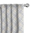 thumbnail image 1 of Ambesonne Classical 4-Panel Curtains, Plaid Simplistic Pattern, 56"x84", Pale Purpleblue Beige, 1 of 4
