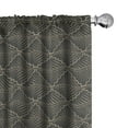 thumbnail image 1 of Ambesonne Classical Curtains, Traditional Feels Ornate, Pair of 28"x63", Dark Sepia Tan, 1 of 5