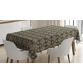 thumbnail image 1 of Ambesonne Classical Tablecloth Rectangular Table Cover, Classic Orient Curves, 60"x90", Dark Sepia Tan, 1 of 4