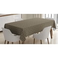 thumbnail image 1 of Ambesonne Classical Tablecloth Rectangular Table Cover, Damask Inspired Swirls, 60"x84", Dark Sepia and Tan, 1 of 4