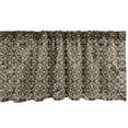 thumbnail image 1 of Ambesonne Classical Window Valance, Damask Inspired Swirls, 54" X 18", Dark Sepia and Tan, 1 of 5
