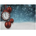thumbnail image 1 of Ambesonne Clock Jigsaw Puzzle, Vintage New Year Balls, Heirloom-Quality Fun Activity for Family Durable Cardboard, 1000 pcs, Red and Blue, 1 of 6