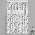 thumbnail image 1 of Ambesonne Clocks Valance & Curtain, Time Mechanism Gears, 55"x24", Black White, 1 of 6