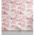 thumbnail image 1 of Ambesonne Cloud Peel & Stick Wallpaper for Home, Pattern of Stars and Clouds, 13"x36", Pink White Dark Yellow, 1 of 5