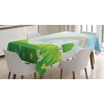 thumbnail image 1 of Ambesonne Cloud Tablecloth Rectangular Table Cover, Sun and Rainbow Flowers, 52"x70", Multicolor, 1 of 4