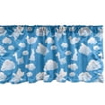 thumbnail image 1 of Ambesonne Cloud Window Valance, Clouds Duck Bear and Rabbit, 54" X 18", Blue and White, 1 of 3