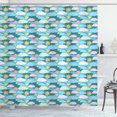 thumbnail image 1 of Ambesonne Clouds Shower Curtain, Graphic Design Clouds Suns, 69"Wx75"L, Multicolor, 1 of 3