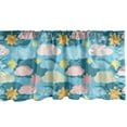thumbnail image 1 of Ambesonne Clouds Window Valance, Graphic Design Clouds Suns, 54" X 12", Multicolor, 1 of 2