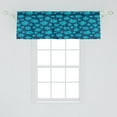 thumbnail image 1 of Ambesonne Clouds Window Valance, Pattern of Dreamy and Curvy Clouds with Snowflake, Curtain Valance for Kitchen Bedroom Decor with Rod Pocket, 54" X 18", Petrol Blue Night Blue, 1 of 2
