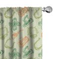 thumbnail image 1 of Ambesonne Clover Window Curtains, Irish Folk , Each 28" W x 84" L, Pale Green Multicolor, 1 of 4