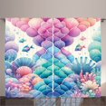 thumbnail image 1 of Ambesonne Coastal Curtains 2 Panel Set, Nautical Motif Mermaid Tail, 108" x 84", Pink Blue Purple, 1 of 2