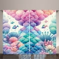 thumbnail image 1 of Ambesonne Coastal Curtains 2 Panel Set, Nautical Motif Mermaid Tail, 108" x 90", Pink Blue Purple, 1 of 2