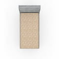 thumbnail image 1 of Ambesonne Coastal Fitted Sheet, Summer Seashells Pattern, Twin XL Size, Tan and White, 1 of 5