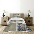 thumbnail image 1 of Ambesonne Coastal Quilted Bedspread Set 2 Pcs, Sand and Pebbles Collage, Twin Size, Multicolor, 1 of 3