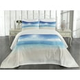 thumbnail image 1 of Ambesonne Coastal Quilted Coverlet 3 Pcs, Caribbean Summer Sea, Queen Size, Cream Turquoise White, 1 of 4
