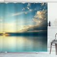 thumbnail image 1 of Ambesonne Coastal Shower Curtain, Sea Sunset Horizon, 69"Wx75"L, Teal Aqua Blue, 1 of 5