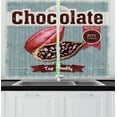 thumbnail image 1 of Ambesonne Cocoa Kitchen Curtains, Best Choice Chocolate Retro, 55"x39", Multicolor, 1 of 3