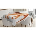 thumbnail image 1 of Ambesonne Coffee Art Tablecloth Rectangular Table Cover, Be Wiser Concept, 60"x84", Burnt Sienna Black White, 1 of 4