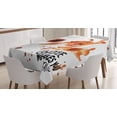 thumbnail image 1 of Ambesonne Coffee Art Tablecloth Rectangular Table Cover, Drink Be Inspired, 52"x70", Burnt Sienna Black White, 1 of 4