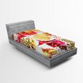 thumbnail image 1 of Ambesonne Coffee Fitted Sheet, Bakery Collage Photo, Twin XL Size, Multicolor, 1 of 2