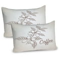 thumbnail image 1 of Ambesonne Coffee Pillow Sham 2 Pack, Sketch Style Coffee, 26"x20", Pale Tan Cocoa, 1 of 3