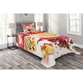 thumbnail image 1 of Ambesonne Coffee Quilted Bedspread Set 2 Pcs, Bakery Collage Photo, Twin Size, Multicolor, 1 of 3