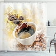 thumbnail image 1 of Ambesonne Coffee Shower Curtain, Paint Blots Stains Beans, 69"Wx70"L, Multicolor, 1 of 5