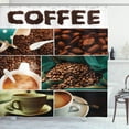 thumbnail image 1 of Ambesonne Coffee Shower Curtain, Photo Collage Relax Time, 69"Wx84"L, Multicolor, 1 of 3