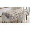 thumbnail image 1 of Ambesonne Coffee Tablecloth Rectangular Table Cover, Coffee Time Americano, 60"x84", Brown White, 1 of 4