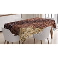 thumbnail image 1 of Ambesonne Coffee Tablecloth Rectangular Table Cover, Drink Pale and Dark Stripes, 60"x84", Brown Cream, 1 of 4
