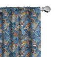 thumbnail image 1 of Ambesonne Colorful 4-Panel Curtains, Abstract Sea Shells, 56"x95", Blue Multicolor, 1 of 1