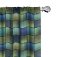 thumbnail image 1 of Ambesonne Colorful Window Curtains, Modern Geometric Bohem, Each 28" W x 95" L, Blue Green, 1 of 5