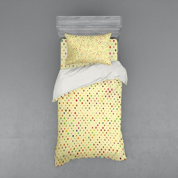 Ambesonne Colorful Bedding Set 3 Pcs, Classic Vibrant Design, Twin, Multicolor