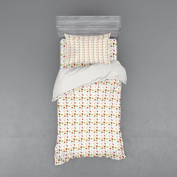 Ambesonne Colorful Bedding Set 3 Pcs, Cocktail Party Drinks, Twin XL, Multicolor